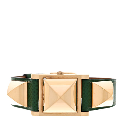 Hermes Stainless Steel Courchevel 23mm Medor Quartz Watch Vert Clair 3 of 5