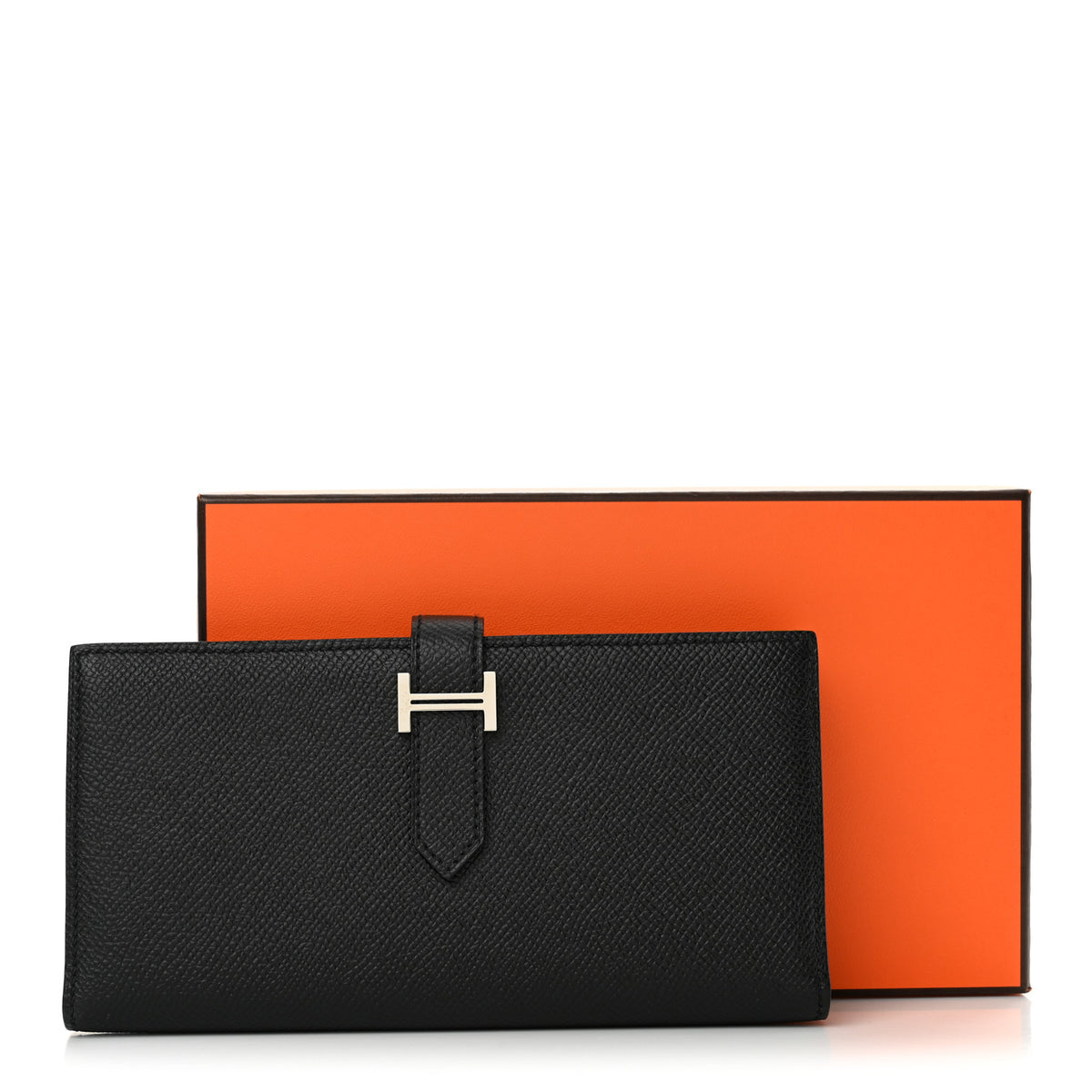 Hermes Epsom Bearn Gusset Wallet Black 9 of 9