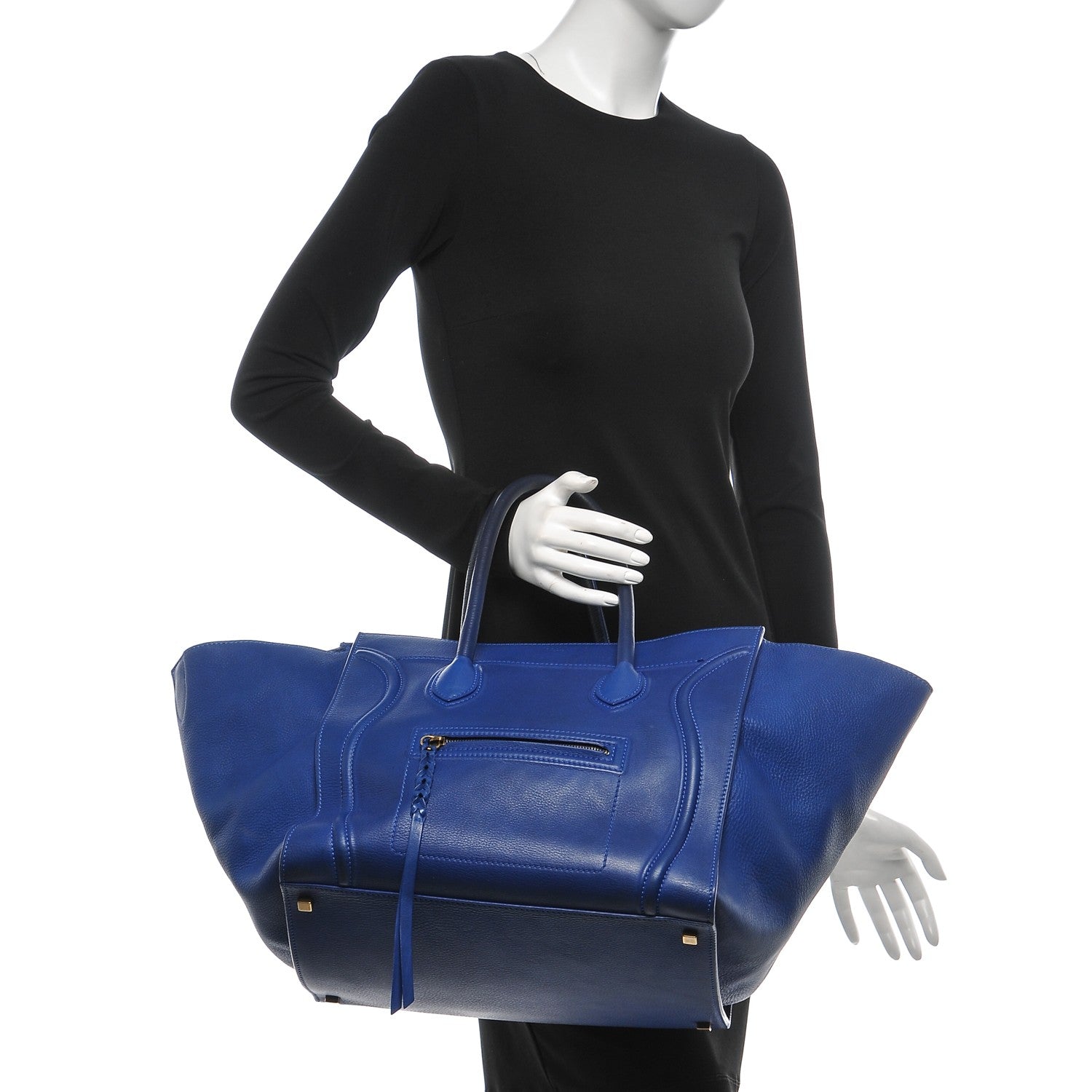 Celine Supple Calfskin Large Phantom Luggage Royal Blue 3 of 10