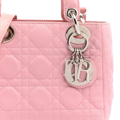 Christian Dior Lambskin Cannage Mini Lady Dior Rose Clair 7 of 17