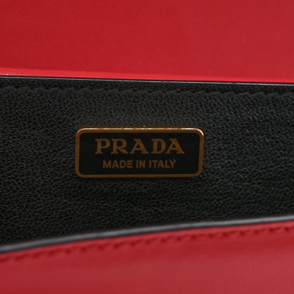 Prada City Calf Saffiano Large Cahier Bag Fuoco Black 4 of 9