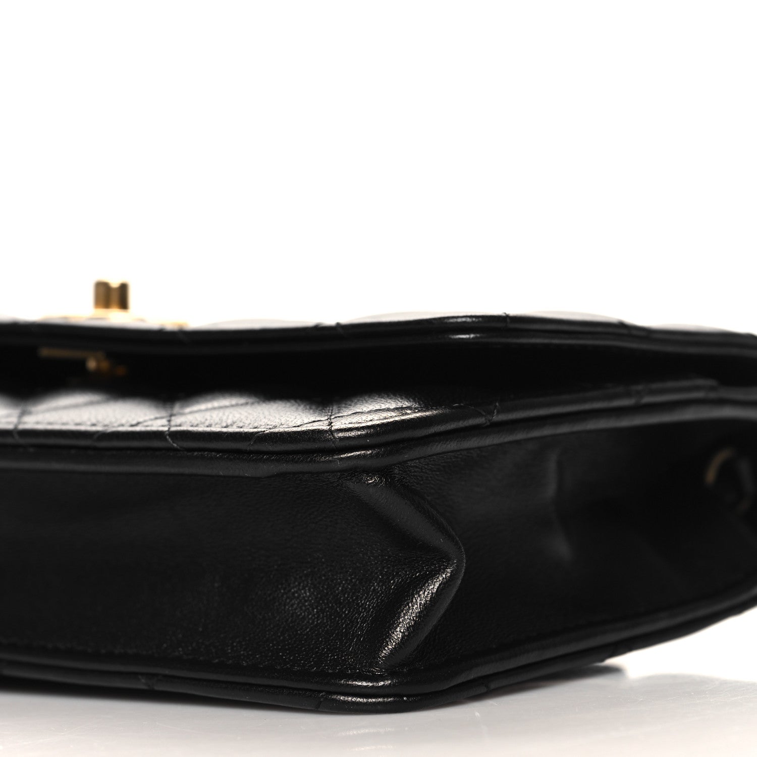 Chanel Lambskin Quilted CC Pearl Crush Wallet on Chain WOC Black 11 of 11