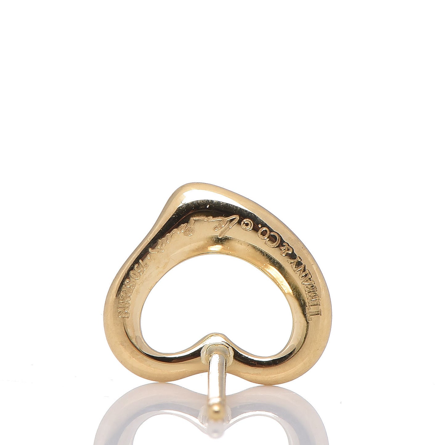 18K Yellow Gold 11mm Elsa Peretti Open Heart Earrings
