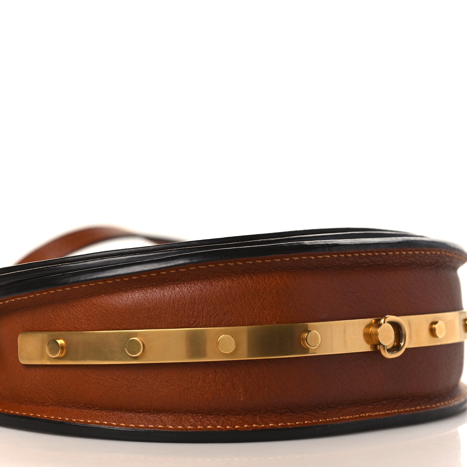 Chloe Calfskin Small Nile Bracelet Minaudiere Bag Caramel 7 of 8