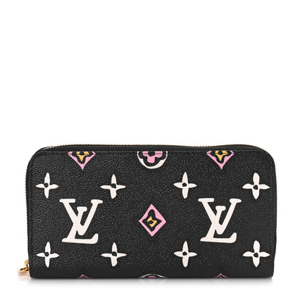 Louis Vuitton Monogram Giant Wild At Heart Zippy Wallet Black 1 of 9
