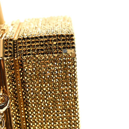 Judith Leiber Austrian Crystal Call Me Brick Phone Minaudiere Clutch Multicolor Gold 9 of 11