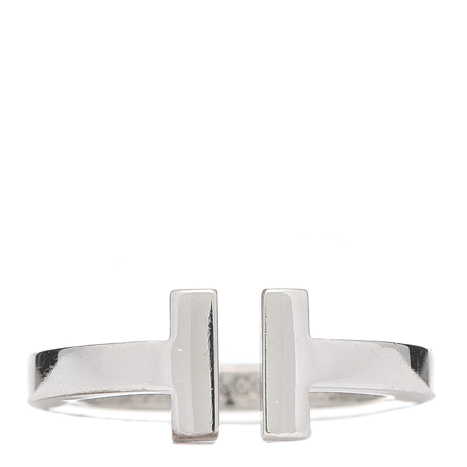 Tiffany Sterling Silver T Square Ring 51 5.75 1 of 6