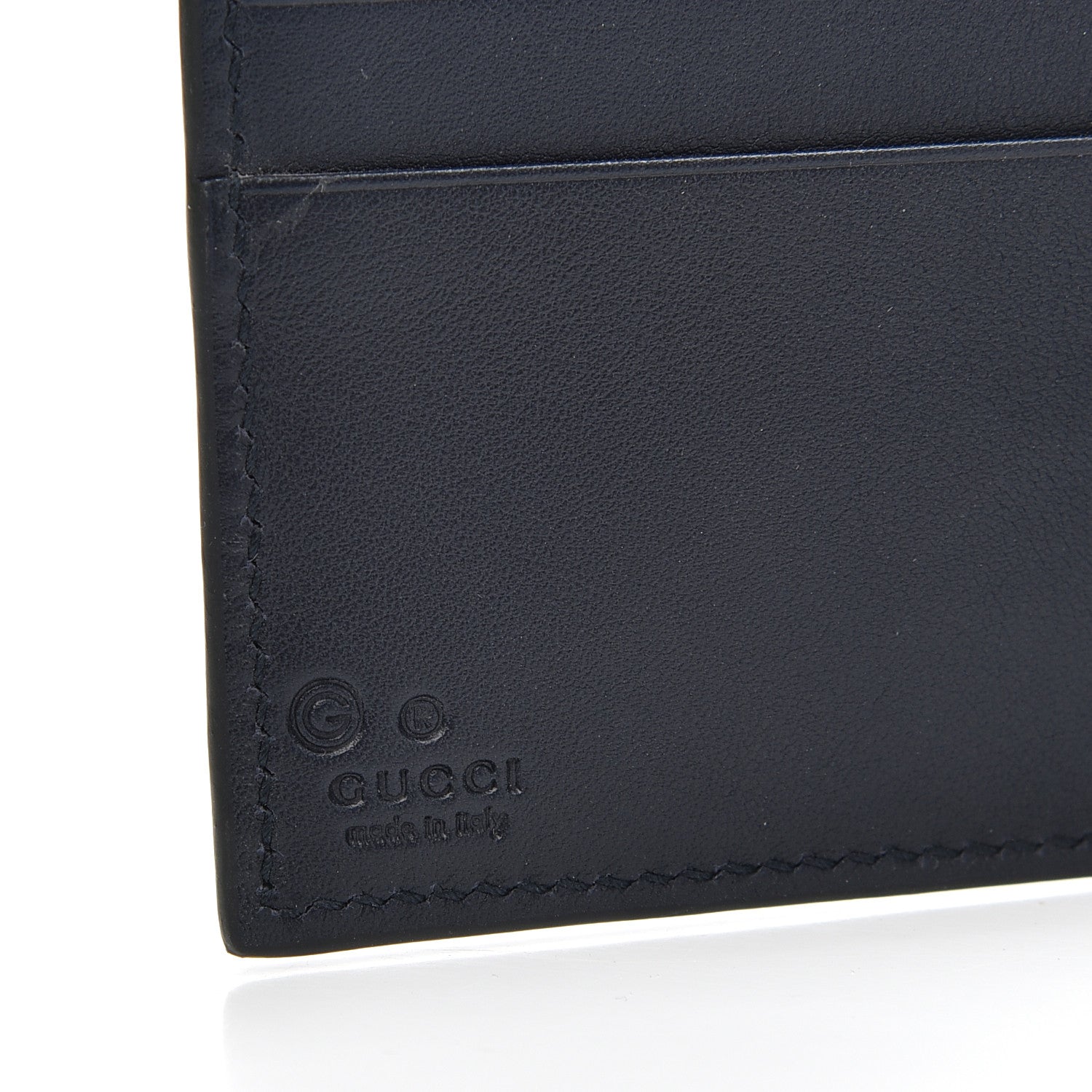 Gucci Microguccissima Bi-Fold Wallet Navy Blue 6 of 9