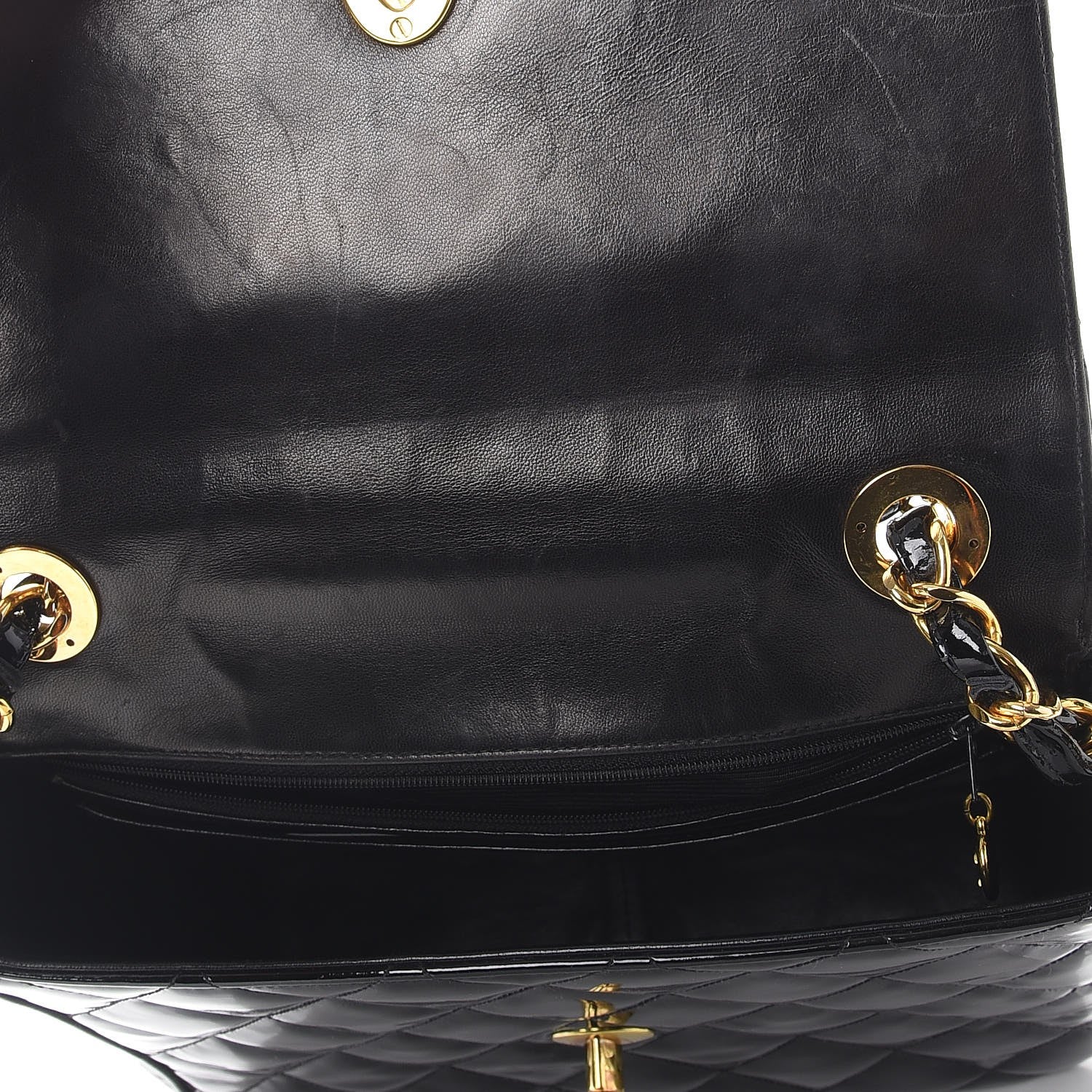 Chanel Patent Quilted Medium Single Flap Black 12 of 12