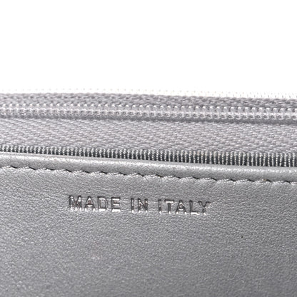Chanel Glittered Metallic Caviar Quilted Wallet On Chain WOC Silver 7 of 13
