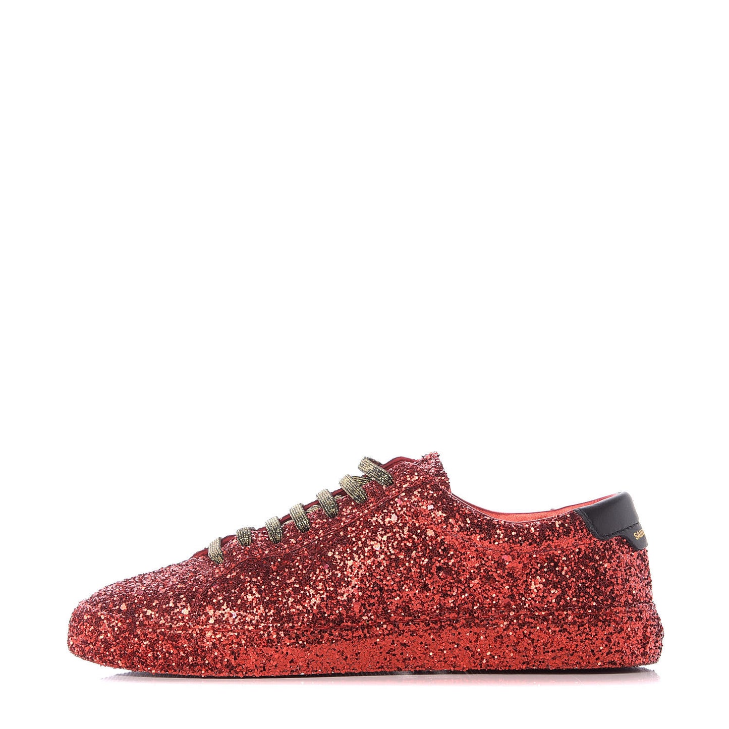 Calfskin Crystal Glitter Andy Sneakers 36.5 Red
