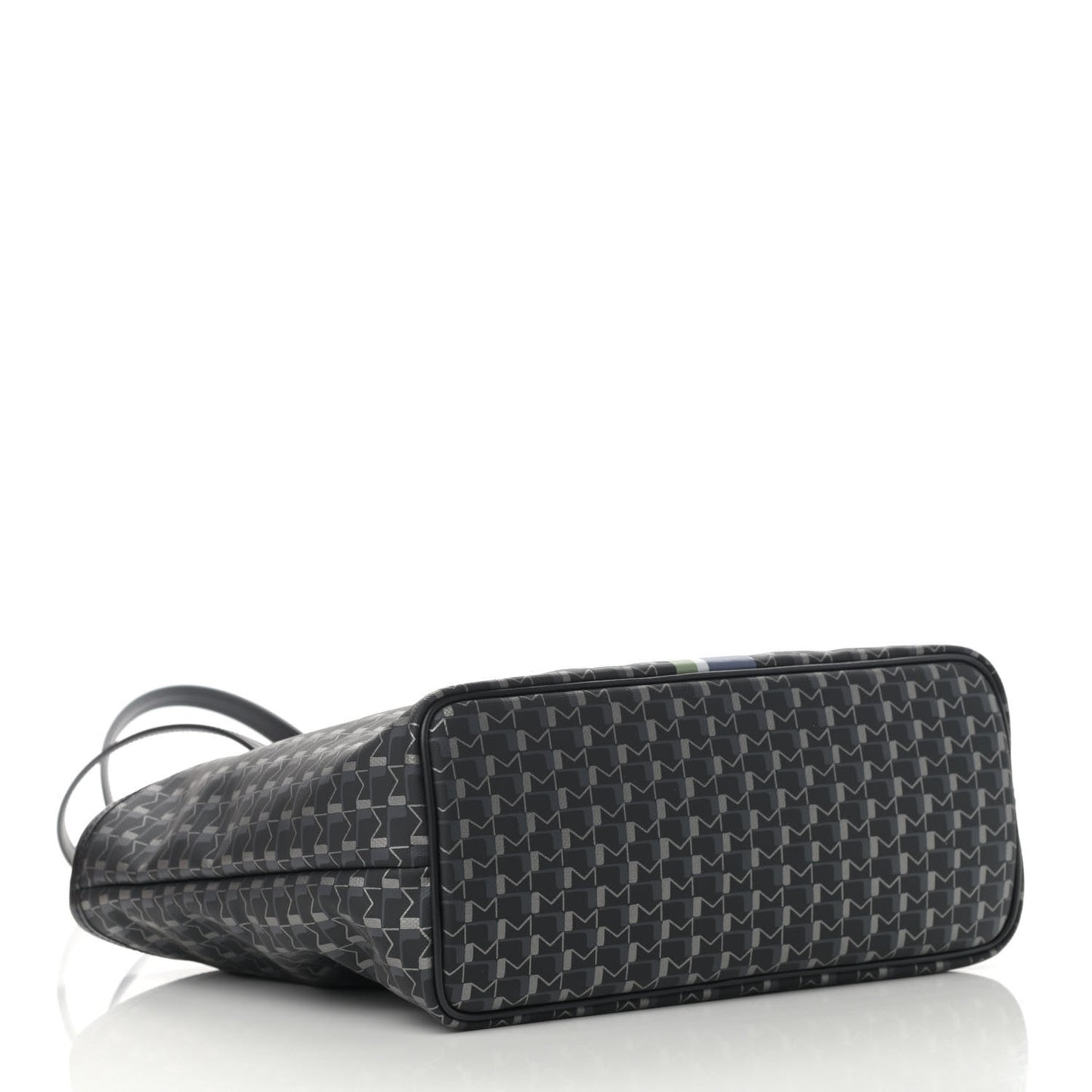 Grained Calfskin Canvas 1920 Oh! Tote Ruban PM Carbon Silver