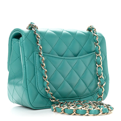 Chanel Lambskin Quilted Mini Square Flap Green 2 of 8