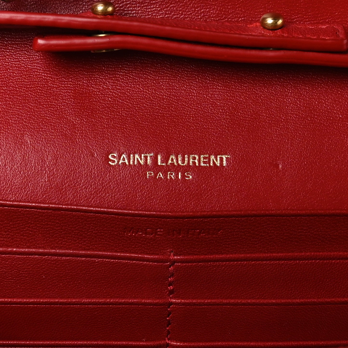 Patent Calfskin Monogram Kate Wallet On Chain Rouge Eros