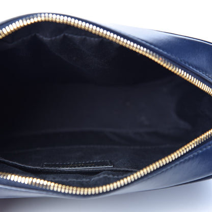 Saint Laurent Calfskin Matelasse Lou Camera Bag Navy 4 of 12