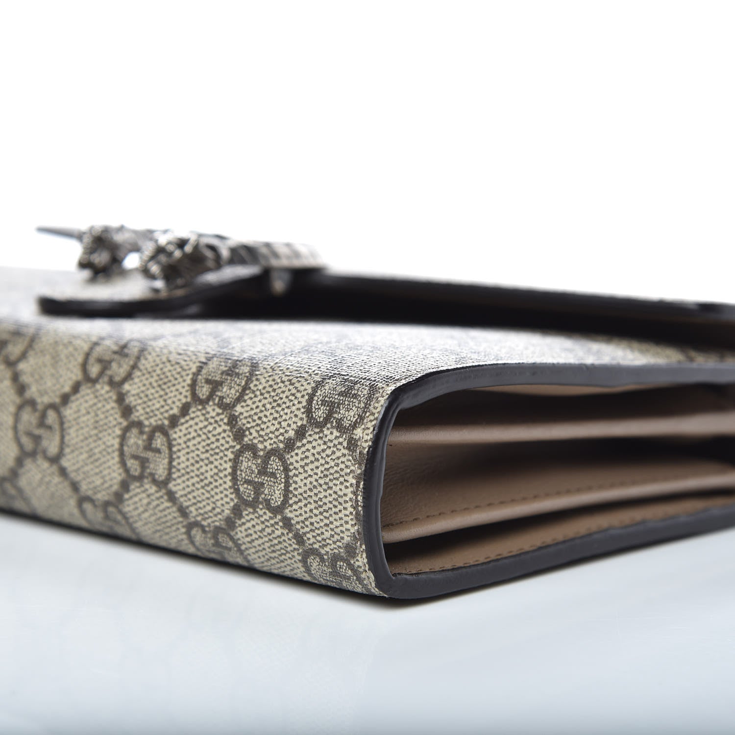 Gucci GG Supreme Monogram Mini Dionysus Chain Wallet Beige Taupe 9 of 11