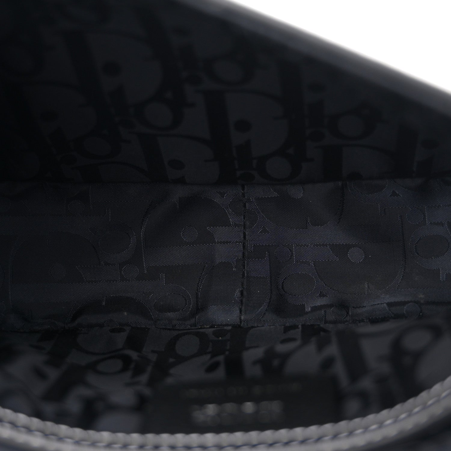 Christian Dior Grained Calfskin Saddle Messenger Bag With Strap Black 5 of 11