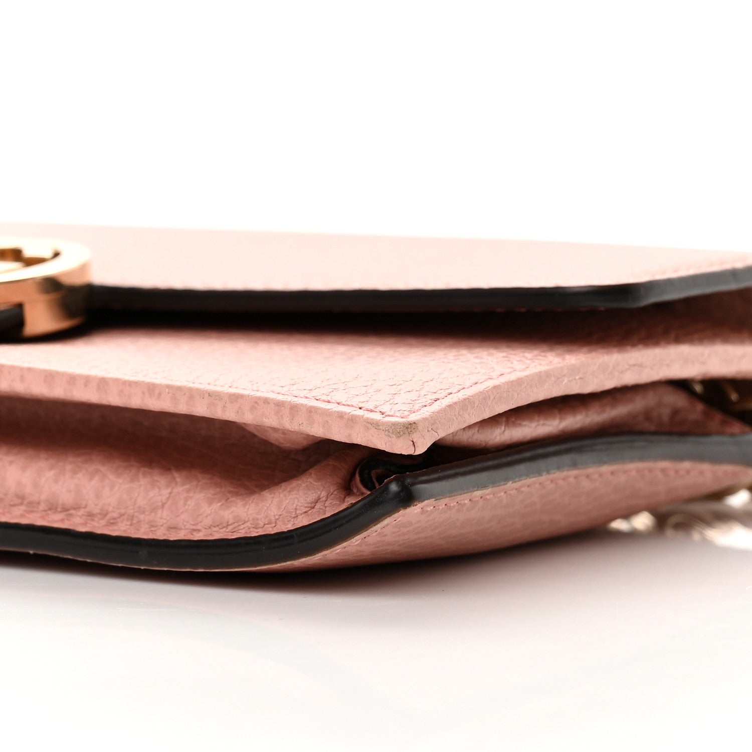 Gucci Dollar Calfskin Interlocking G Chain Wallet Soft Pink 10 of 17