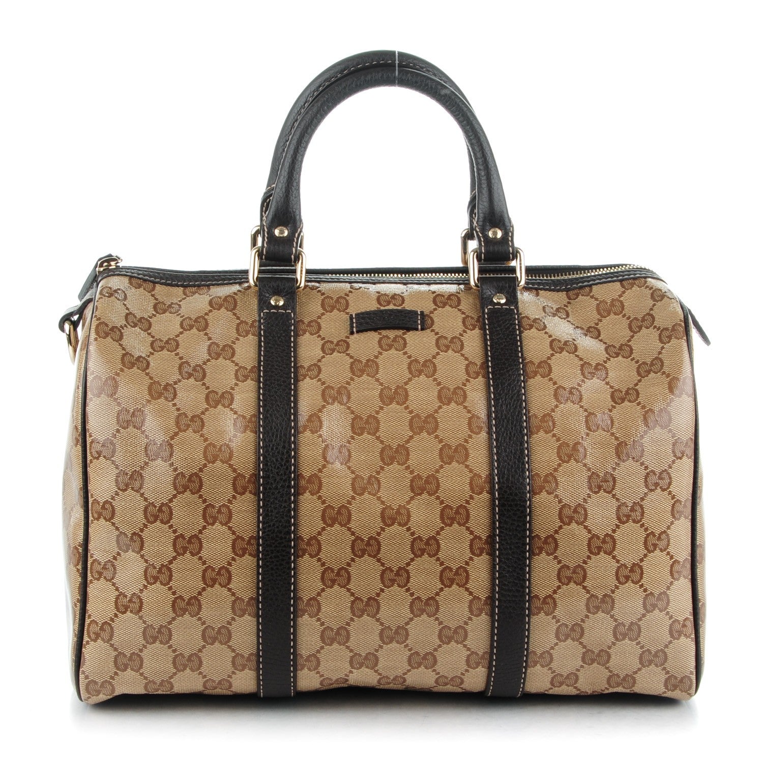 Gucci Crystal Monogram Medium Joy Boston Dark Brown 1 of 7