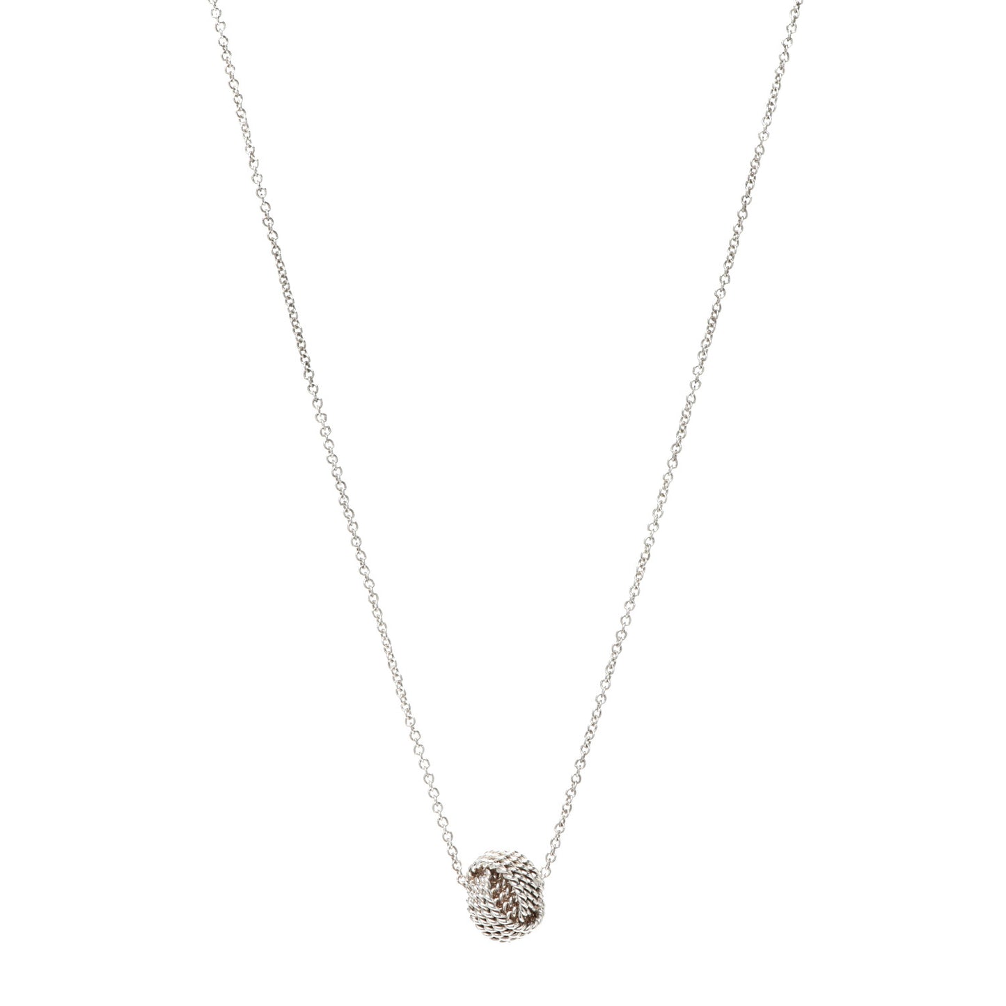Sterling Silver Twist Knot Pendant Necklace