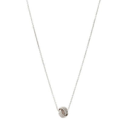 Tiffany Sterling Silver Twist Knot Pendant Necklace 1 of 5