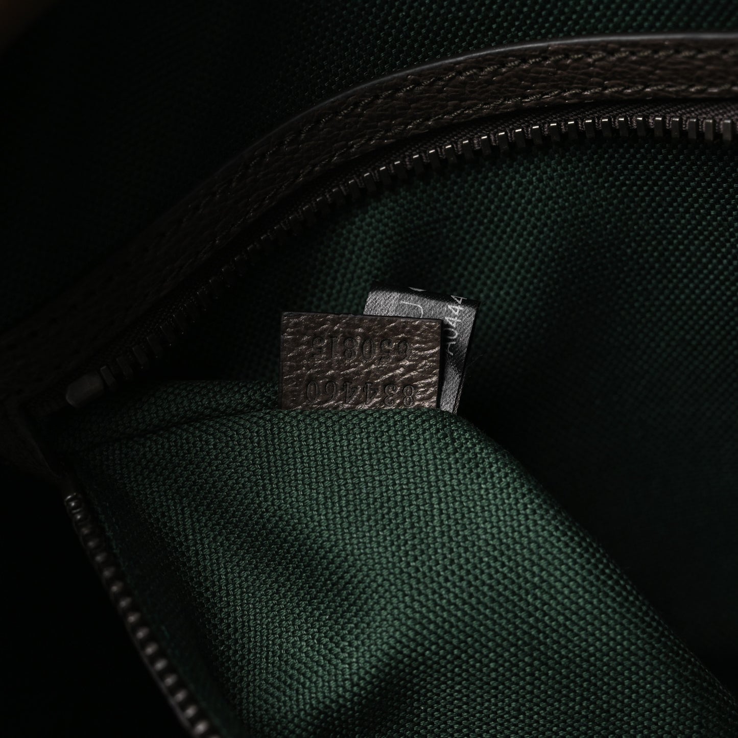GG Supreme Monogram Textured Dollar Calfskin Web Medium Savoy Duffle Bag Beige Dark Brown
