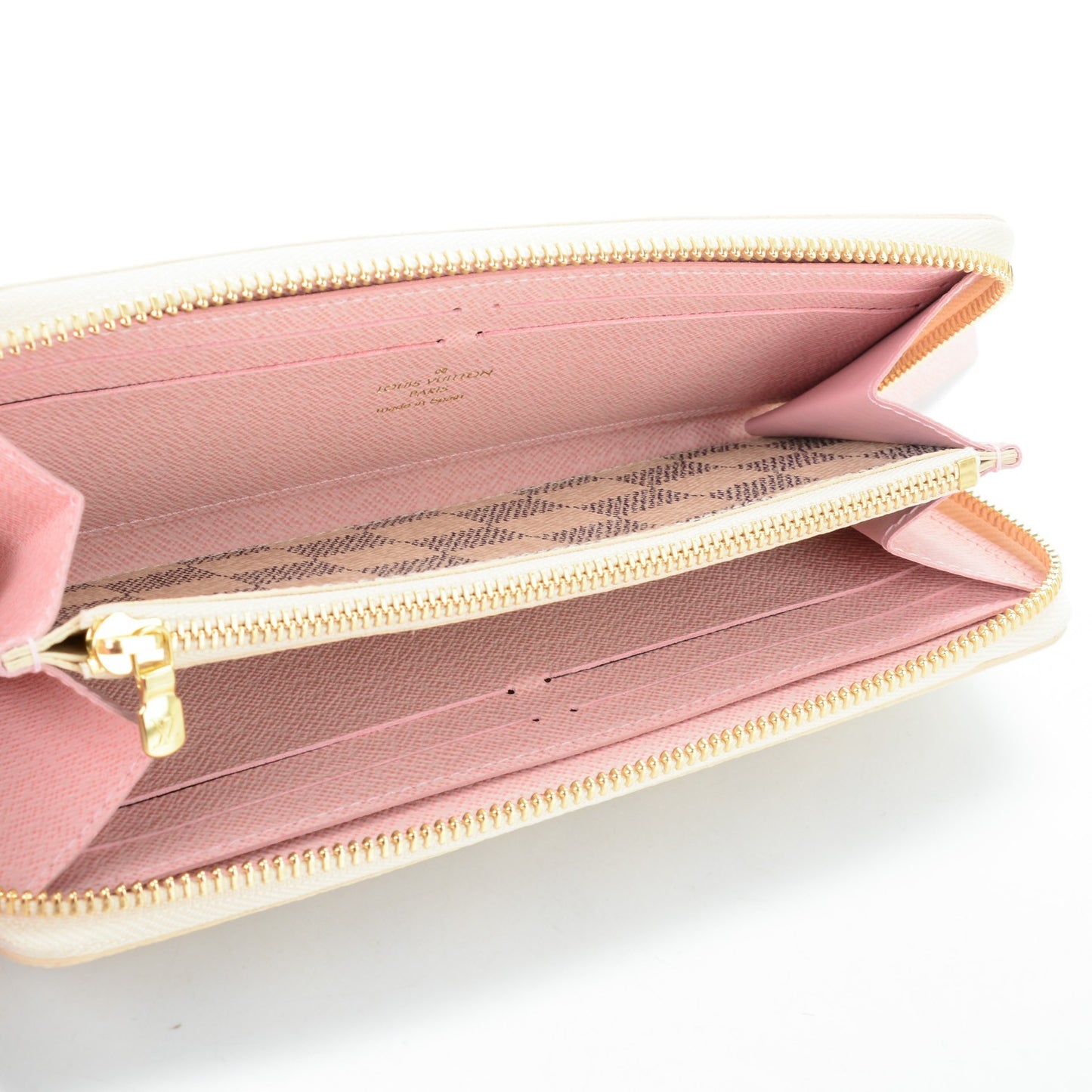 Damier Azur Clemence Wallet Rose Ballerine