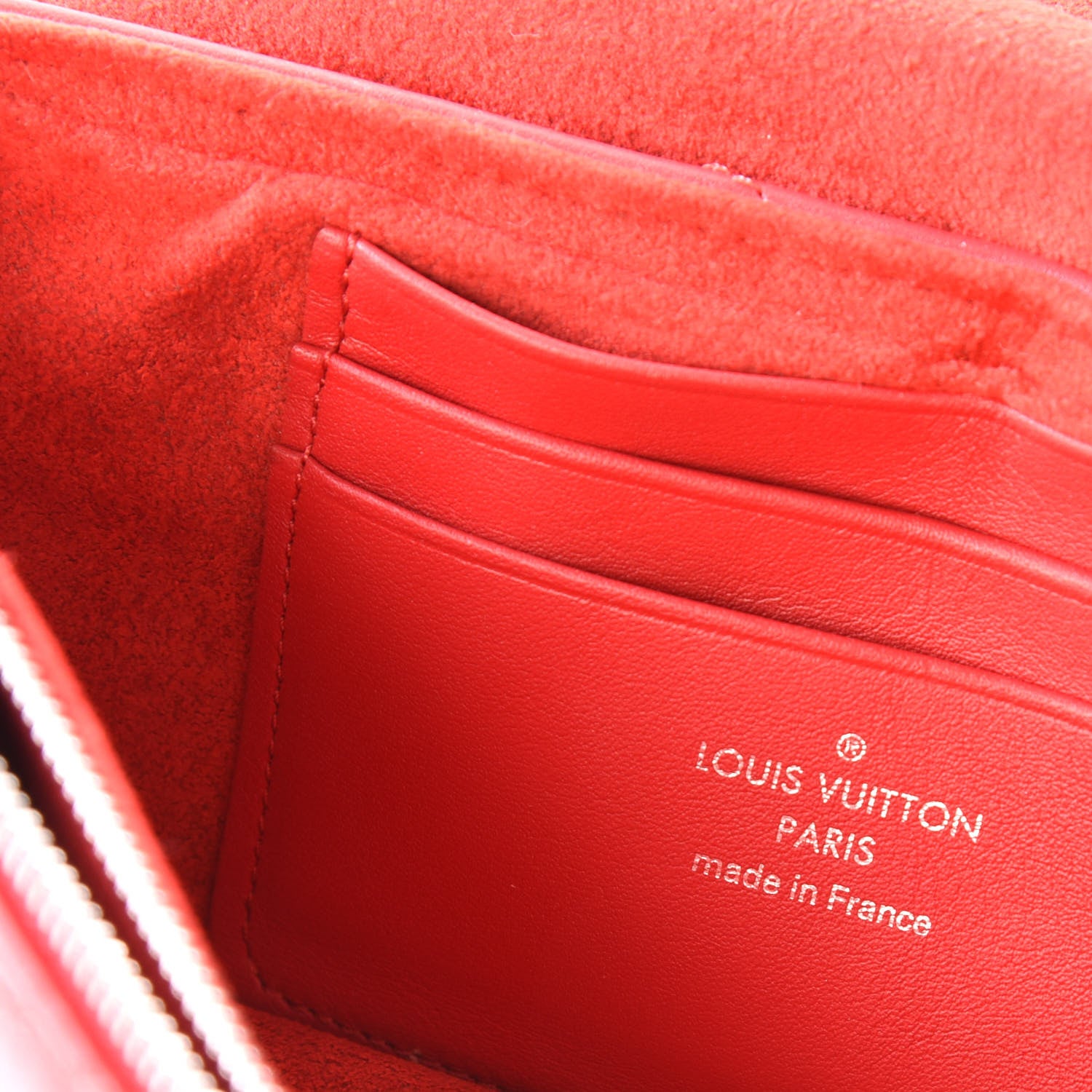 Louis Vuitton Calfskin New Wave Chain Pochette Scarlet 7 of 10