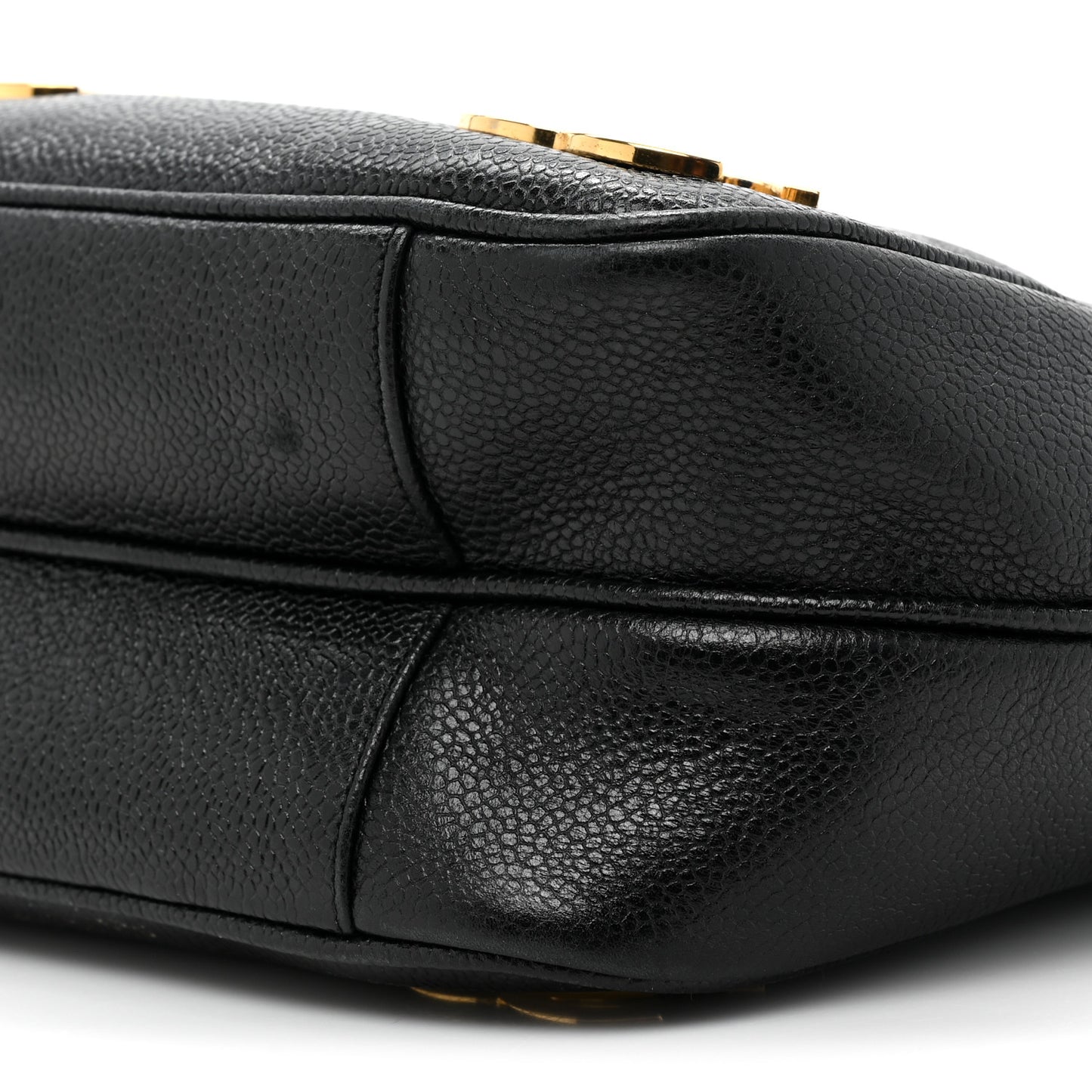 Caviar Triple CC Shoulder Bag Black