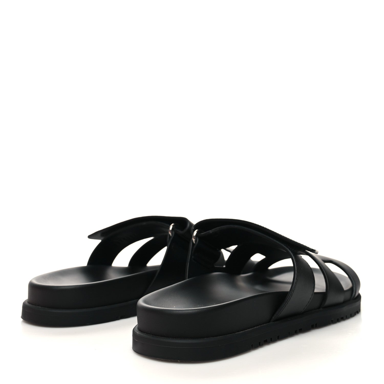Hermes Calfskin Womens Chypre Sandals 38 Black 4 of 9