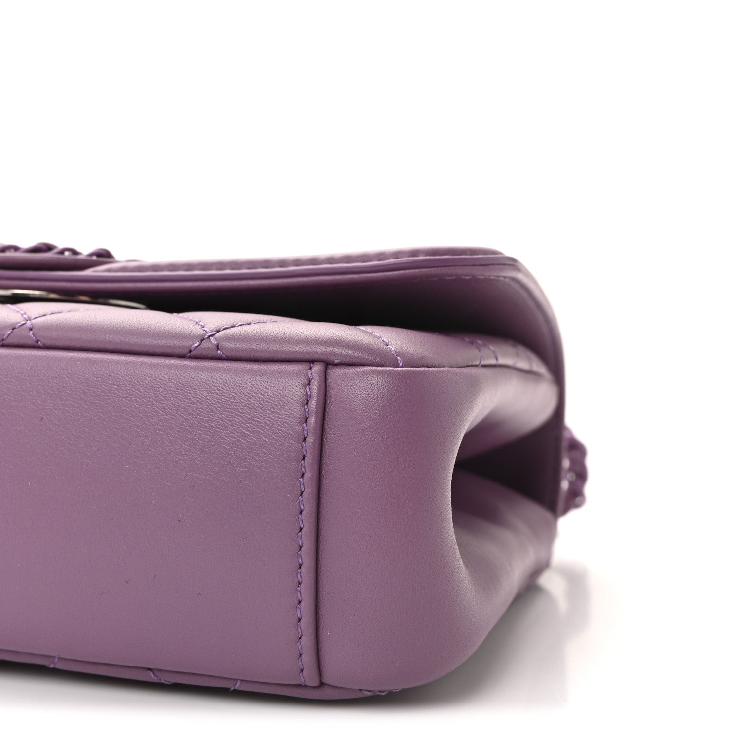 Chanel Lambskin Quilted Small CC Filigree Flap Purple 10 of 10