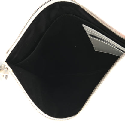 Christian Dior X DANIEL ARSHAM Grained Calfskin Newspaper Wristlet White 5 of 12