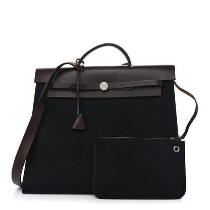 Hermes Toile Vache Hunter Herbag Zip 39 MM Black Ebene 1 of 12