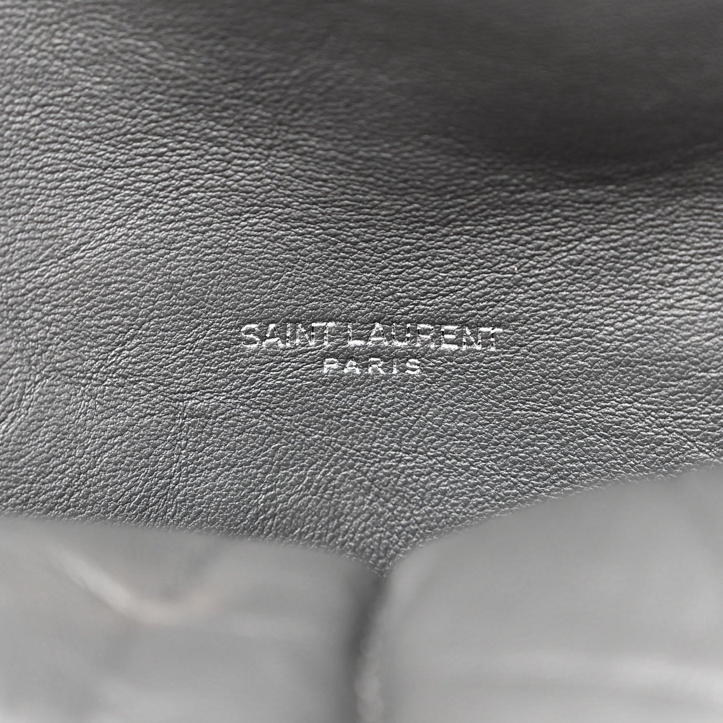 Lambskin Quilted Small Loulou Puffer Monogram Chain Satchel Concrete