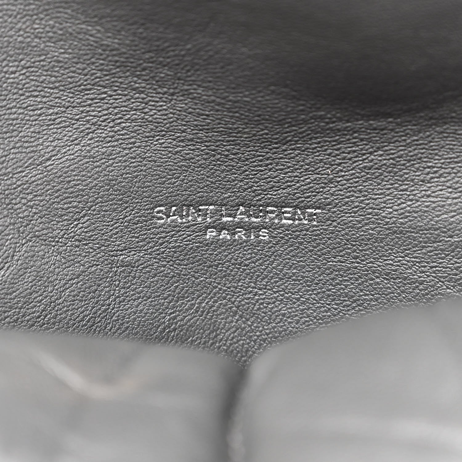 Saint Laurent Lambskin Quilted Small Loulou Puffer Monogram Chain Satchel Concrete 7 of 16