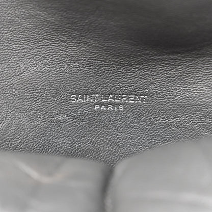 Saint Laurent Lambskin Quilted Small Loulou Puffer Monogram Chain Satchel Concrete 7 of 16