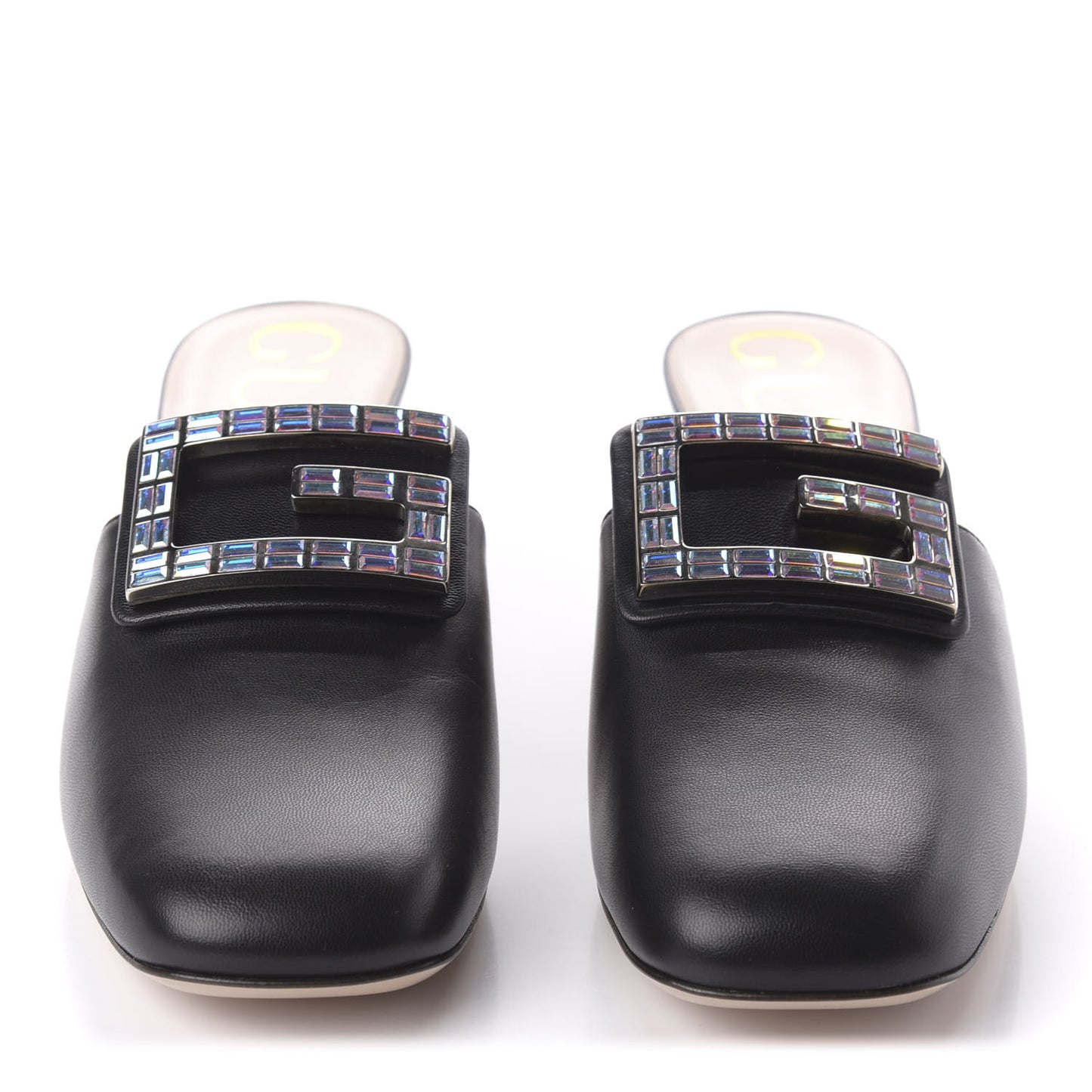 Malaga Kid Crystal Square G Madelyn Mules 39 Black