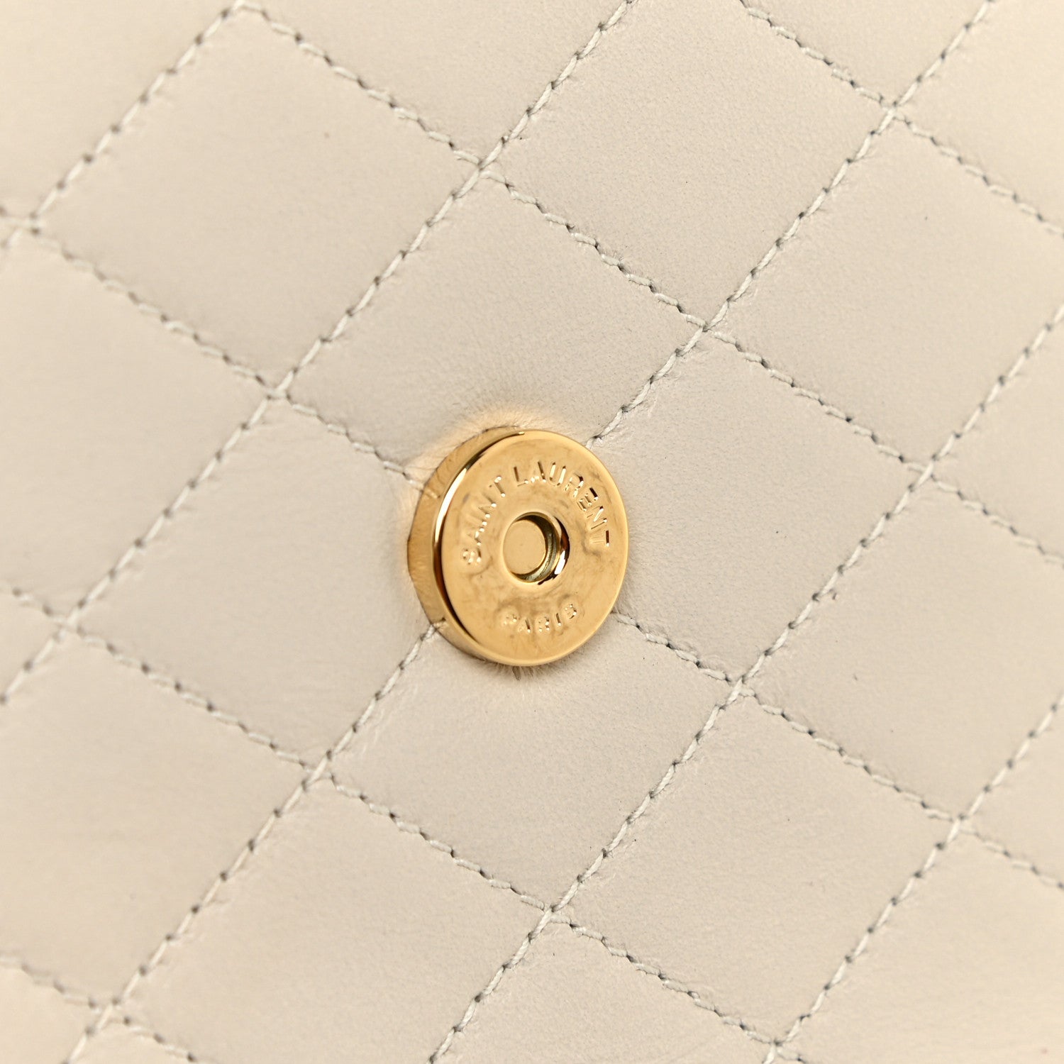 Saint Laurent Lambskin Quilted Mini Gaby Satchel Blanc Vintage 17 of 21