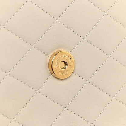 Saint Laurent Lambskin Quilted Mini Gaby Satchel Blanc Vintage 17 of 21