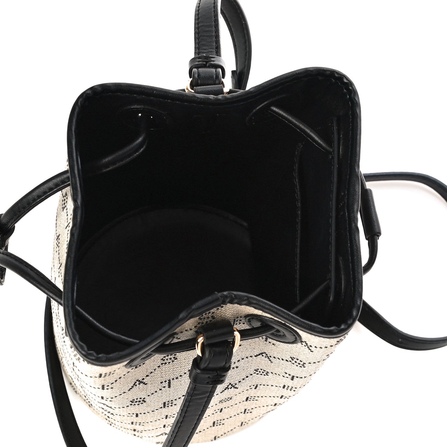 Stella McCartney Canvas Mini Stella Logo Bucket Bag Neutral 7 of 9
