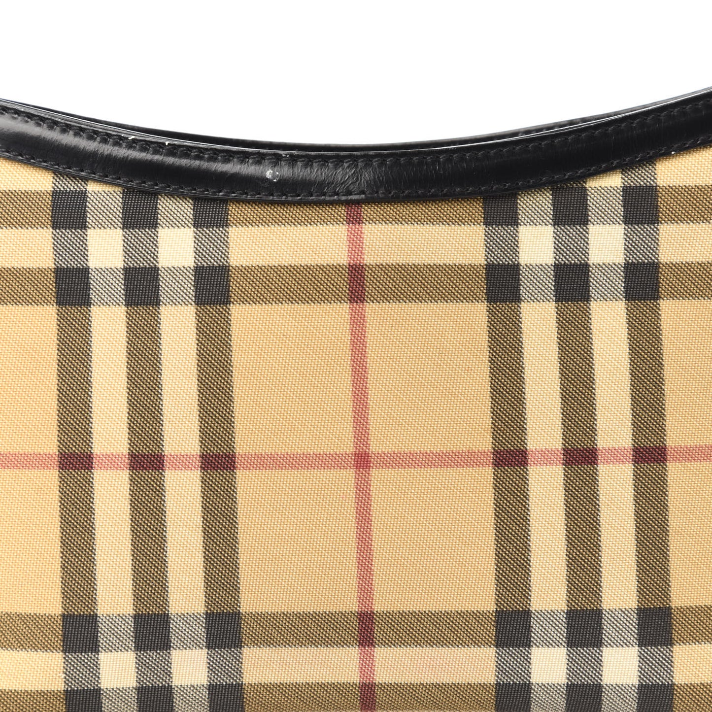 Patent House Check Shoulder Bag Black