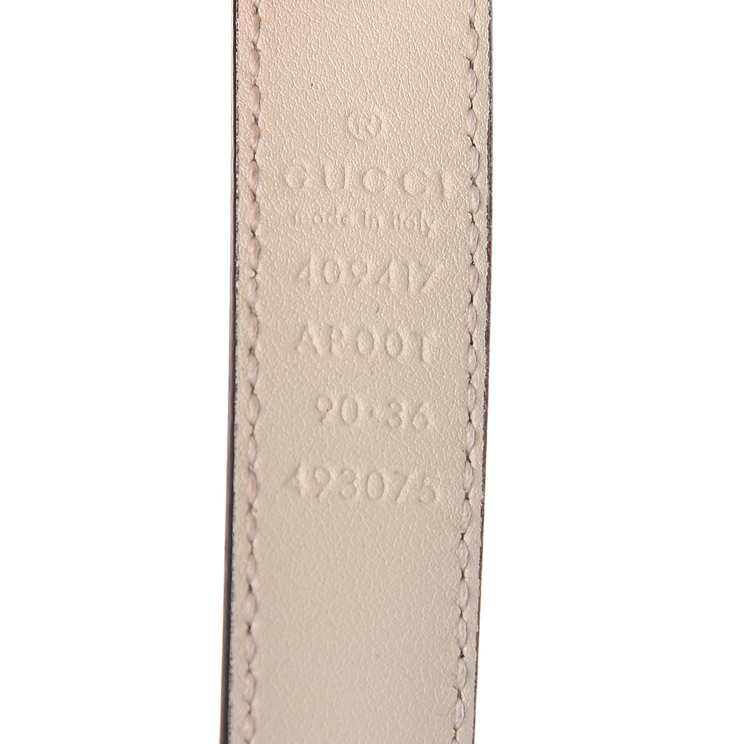 Gucci Calfskin Double G 20mm Belt 90 36 Mystic White 4 of 6