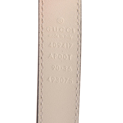 Gucci Calfskin Double G 20mm Belt 90 36 Mystic White 4 of 6