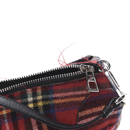 Loewe Wool Calfskin Mini Elephant Crossbody Bag Red Tartan 8 of 11