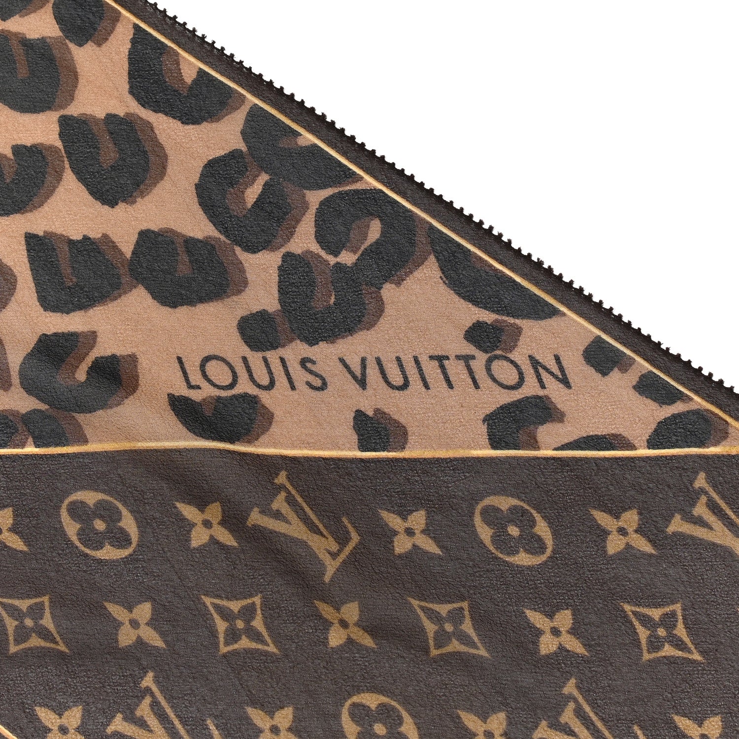 Louis Vuitton Silk Crepe Leopard Monogram Scarf 4 of 4