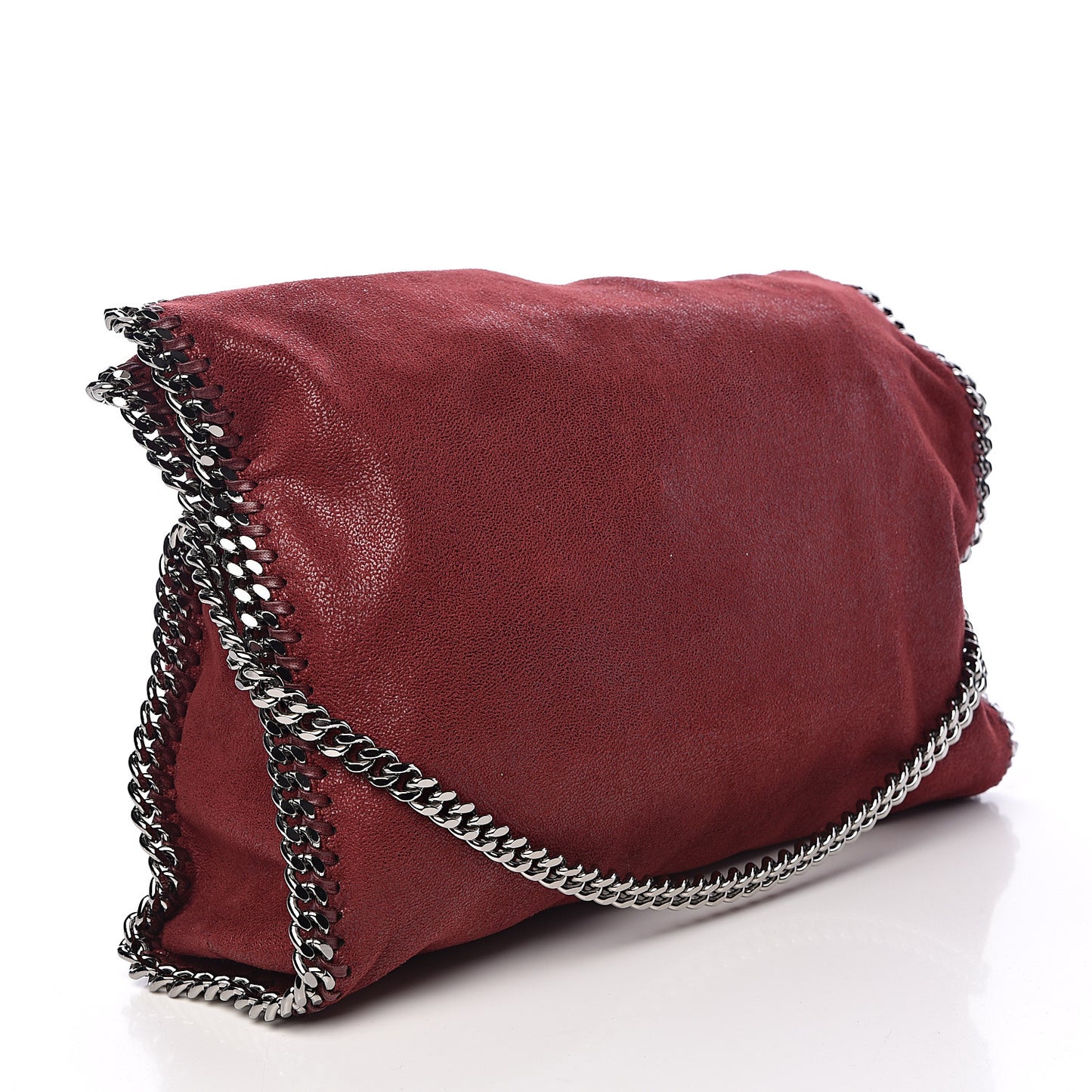 Shaggy Deer Falabella Fold Over Tote Plum