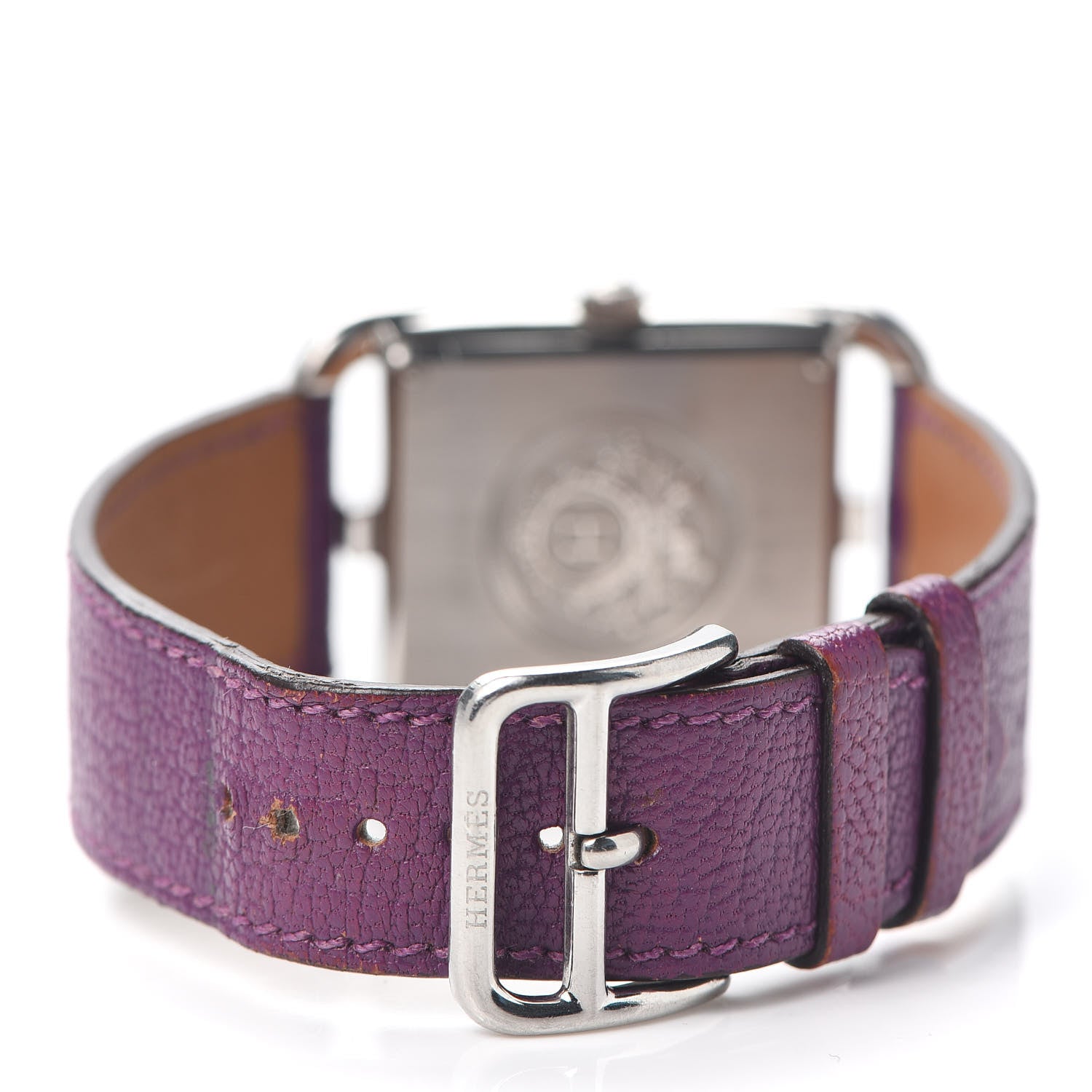 Hermes Stainless Steel Chevre Mysore 29mm Cape Cod Quartz Watch Cyclamen 3 of 7