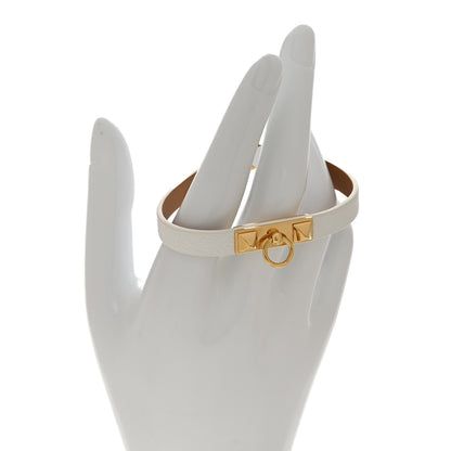 Hermes Epsom Micro Rivale Bracelet M White 2 of 7
