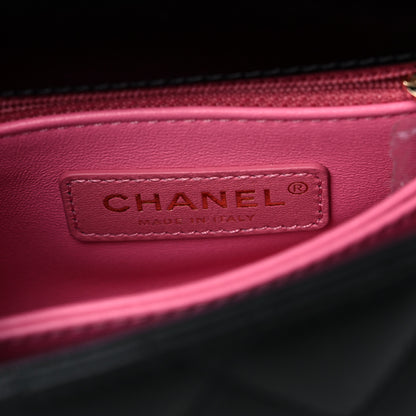 Chanel Goatskin Quilted Rainbow Extra Mini Coco Handle Flap Black 11 of 21