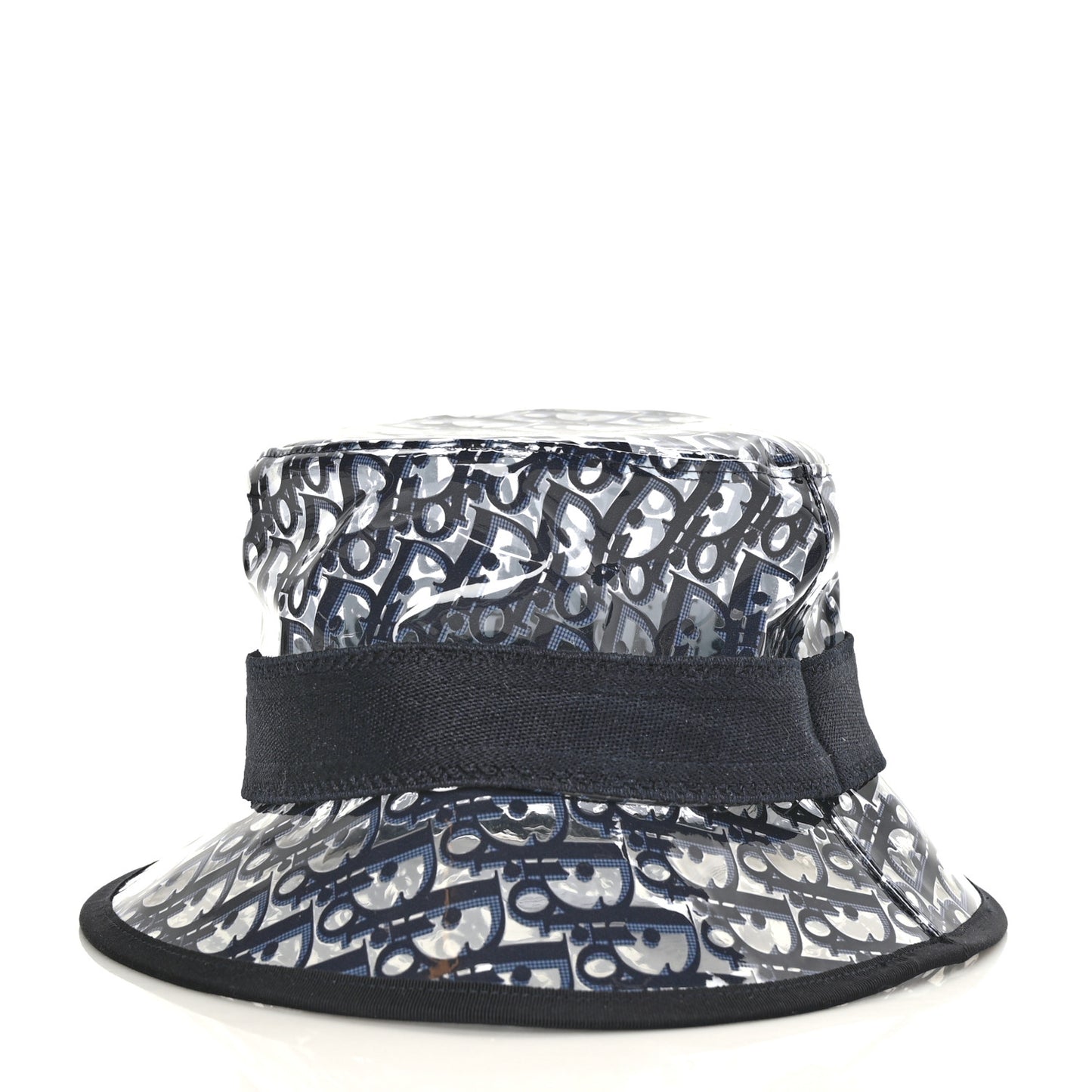 PVC Oblique Bob French Bucket Hat 58 Bleu